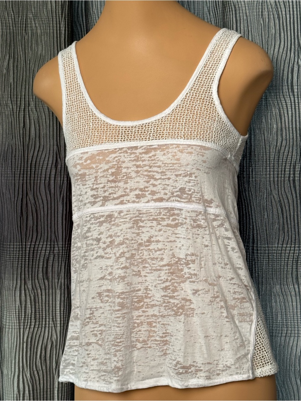 ❤️ BAR 111 Sheer White Mesh Tank Top Size XSMALL 3 For $15